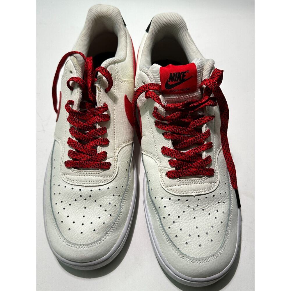 Size 11.5 - Nike Court Vision Low Sail University Red 2021
